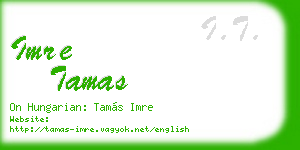 imre tamas business card