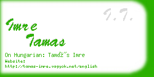imre tamas business card